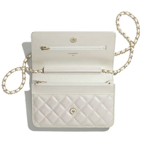 chanel snakeskin wallet chain white|Chanel wallet sizes.